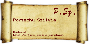Portschy Szilvia névjegykártya